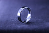 Polished silver tungsten ring
